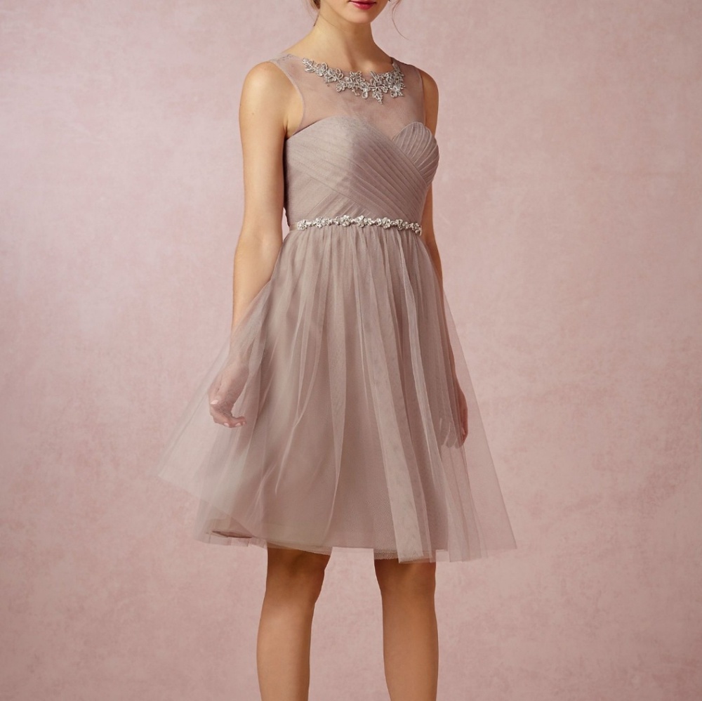 NWT Jenny Yoo mink grey bridesmaid dress